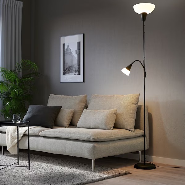 TAGARP Floor Uplighter + Reading Lamp